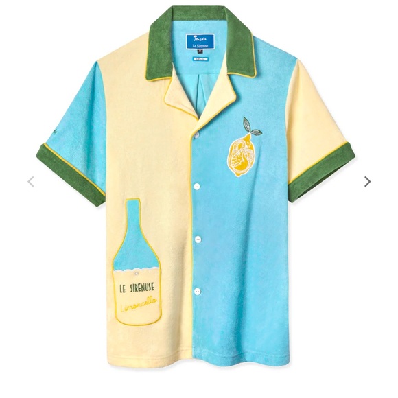 Unisex Tombolo ‘Le Sirenuse’ Limoncello Cabana Shirt size Small - Picture 1 of 10